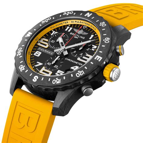 breitling rubber strap watch